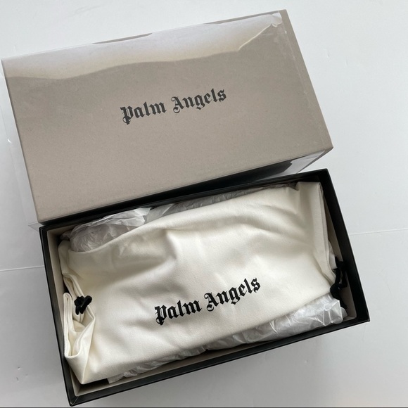 Palm angels women's off-white square low top vulcanized sneakers 40 10 slip on - Picture 11 of 15